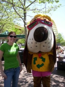 Marla Frank escorts Dustin Hoehn as dog