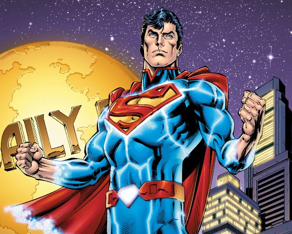 Superman at the Daily Planet
